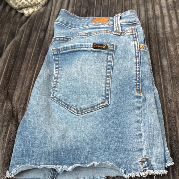 Seven7 Light Blue Denim Jean Shorts - Picture 1 of 5